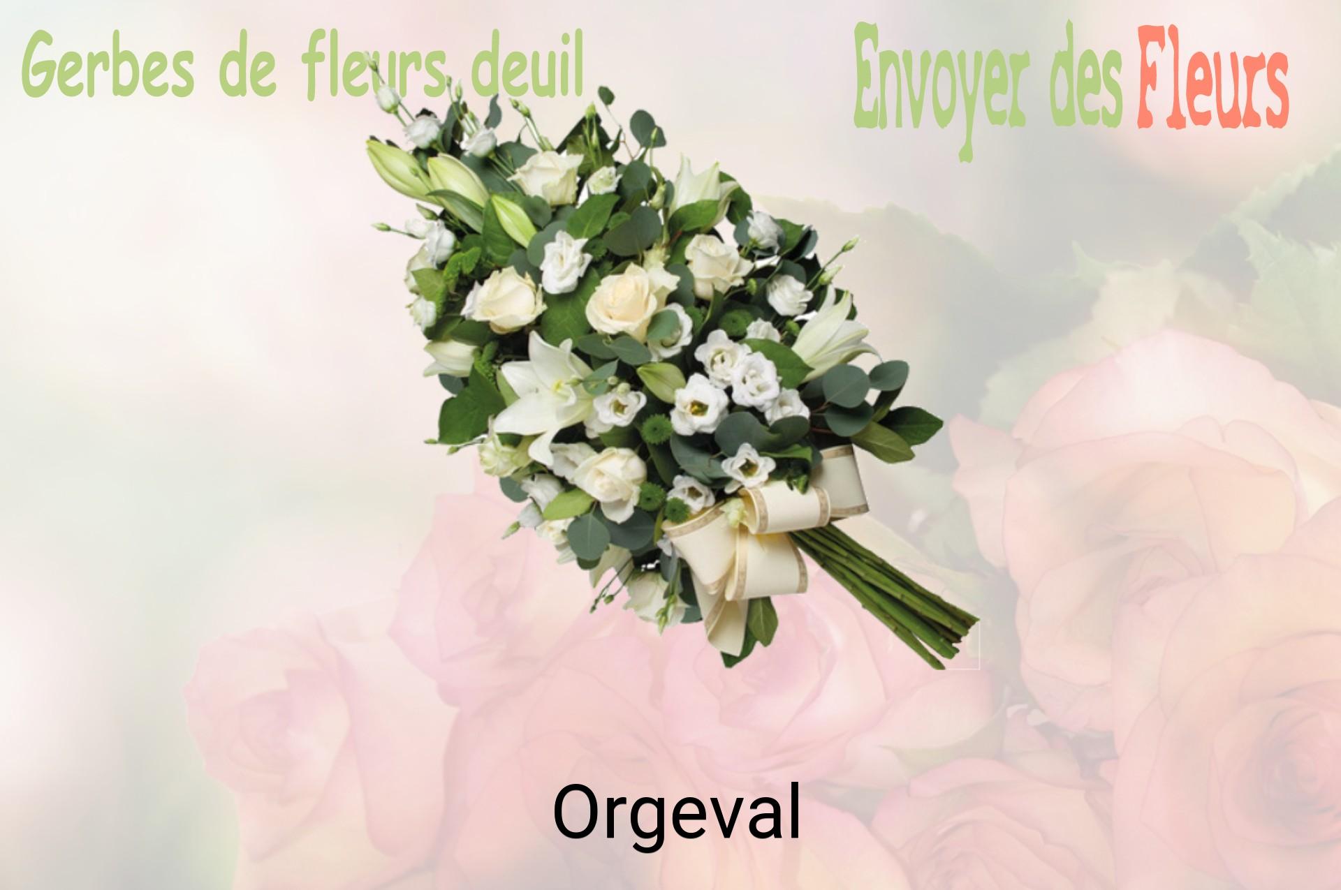 Gerbe de fleurs de deuil livrée à Orgeval